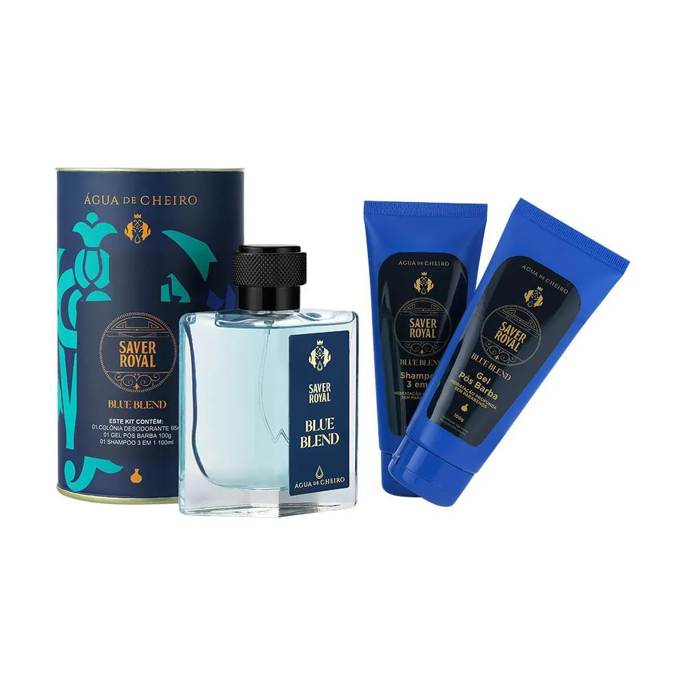 KIT HYDROSBLUE BLEND (DEO COLôNIA + GEL PóS BARBA + SHAMPOO)