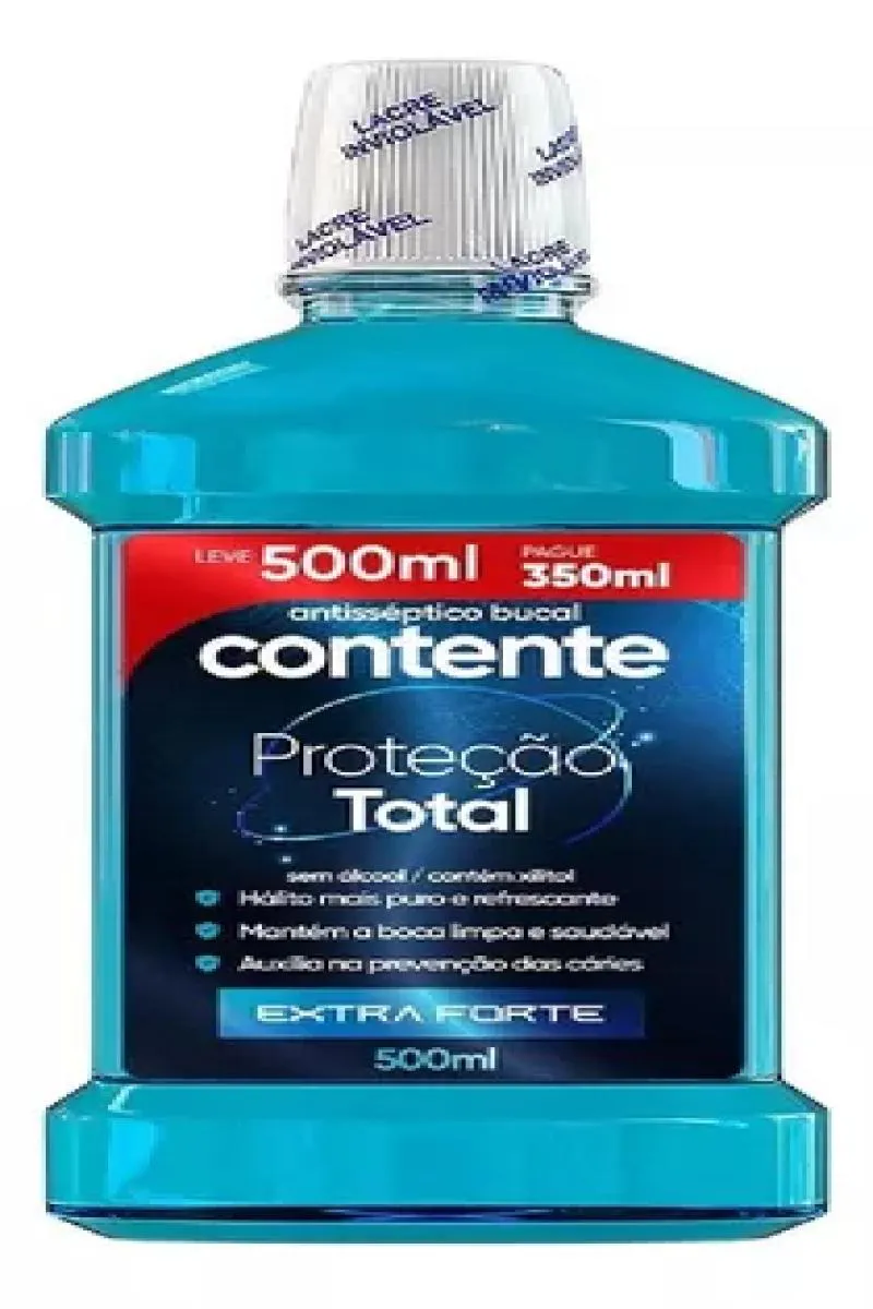 ENXAGUANTE ANTISSEPTICO BUCAL HORTELâ ZERO ALCOOL 500ML TAR SUAVETEX