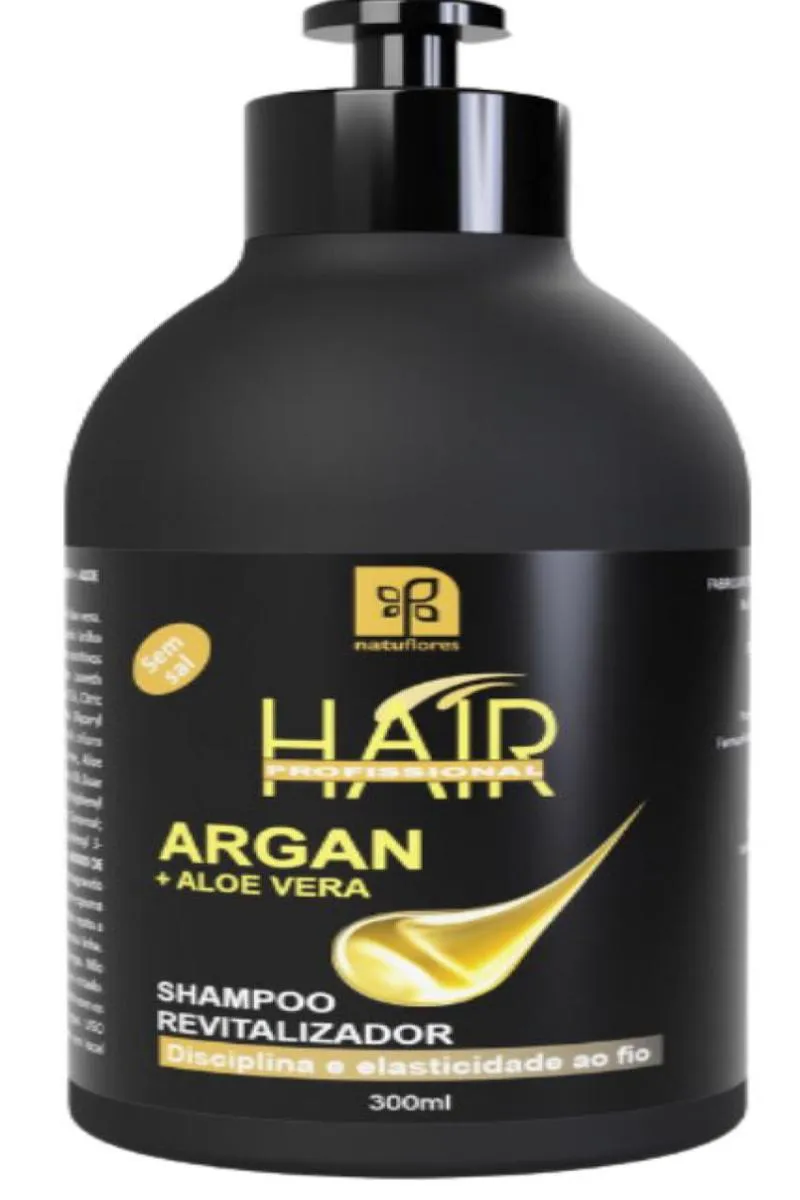 SHAMPOO HAIR PROFISSIONAL  ARGAN + ALOE VERA 300ML NATUFLORES