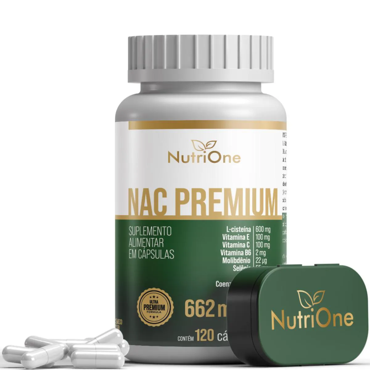 NAC FóRMULA PREMIUM 8 ATIVOS CONCENTRADOS 120 CáPSULAS - NUTRIONE