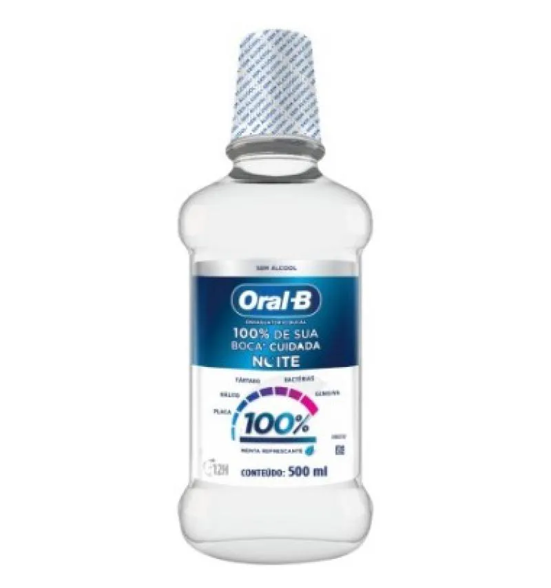 ENXAGUANTE BUCAL ORAL-B 100% NOT 500ML