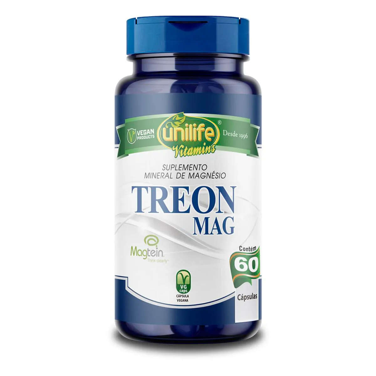 Treon Mag Magnésio Treonato Unilife 60 Cápsulas
