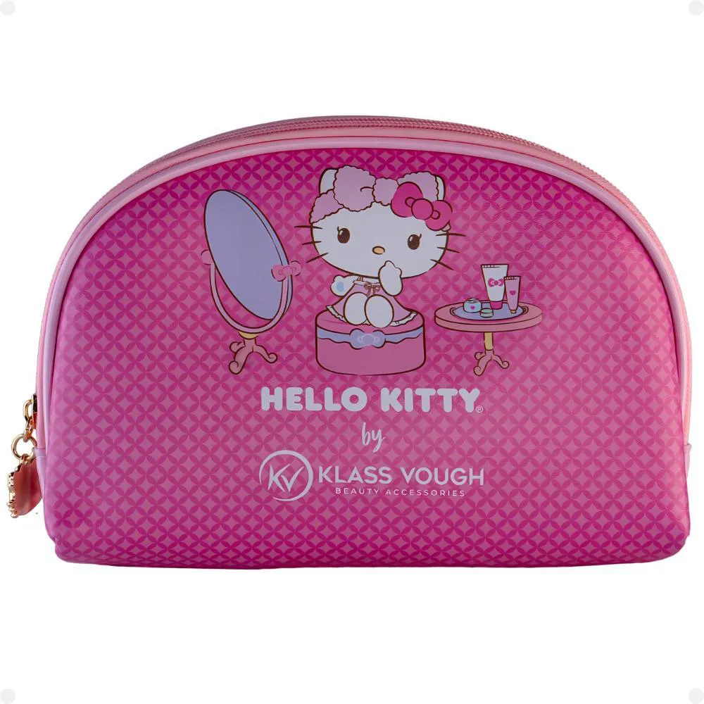 NECESSAIRE ORGANIZADORA HELLO KITTY BY KLASS VOUGH ESTAMPADA ROSA KCHK-02P