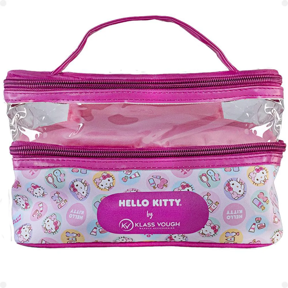 NECESSAIRE ORGANIZADORA TRANSPARENTE HELLO KITTY BY KLASS VOUGH ESTAMPADA KCHK-01R