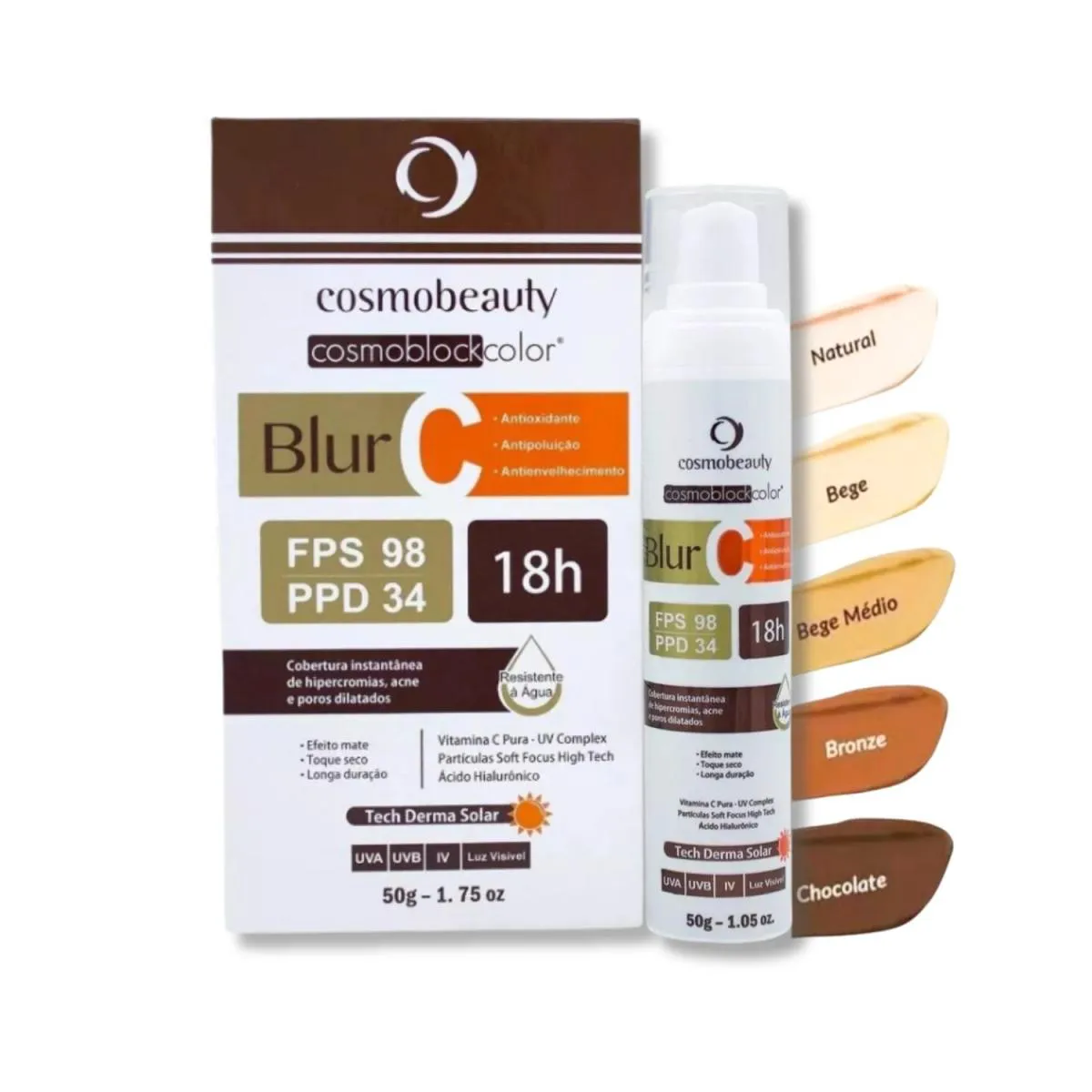 COSMOBEAUTY PROTETOR SOLAR 18H BLUR C FPS 98 PPD 34 50G Begemédio