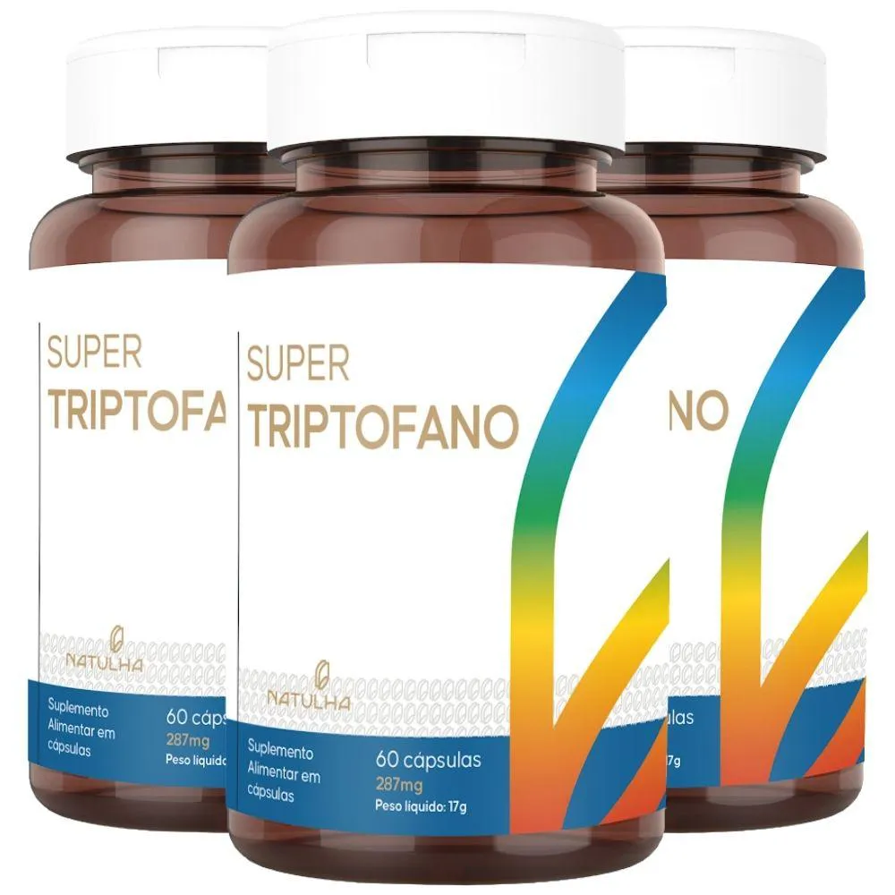 KIT 3X SUPER TRIPTOFANO 860MG 60 CáPSULAS - NATULHA