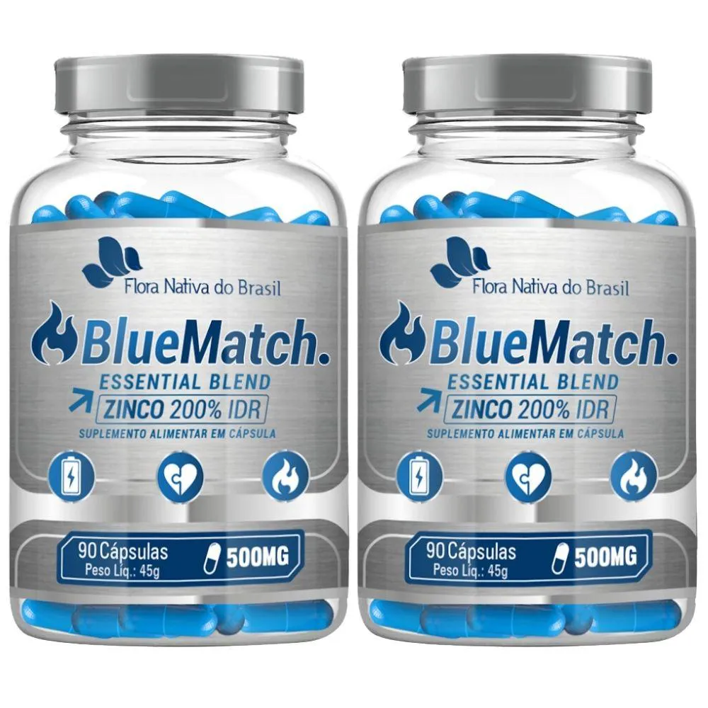 KIT 2X ESTIMULANTE BLUEMATCH 90 CáPSULAS - FLORA NATIVA