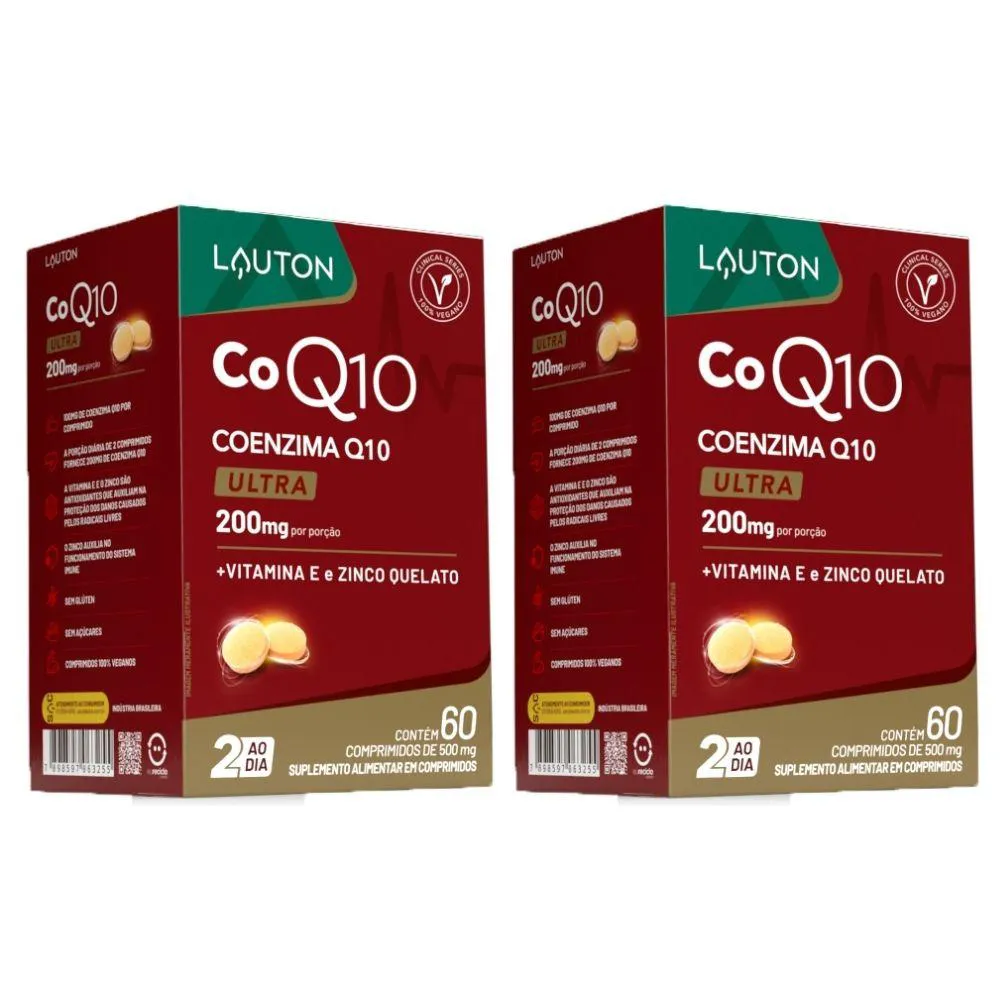 KIT 2X COENZIMA Q10 ULTRA 200MG 60 COMPRIMIDOS - LAUTON