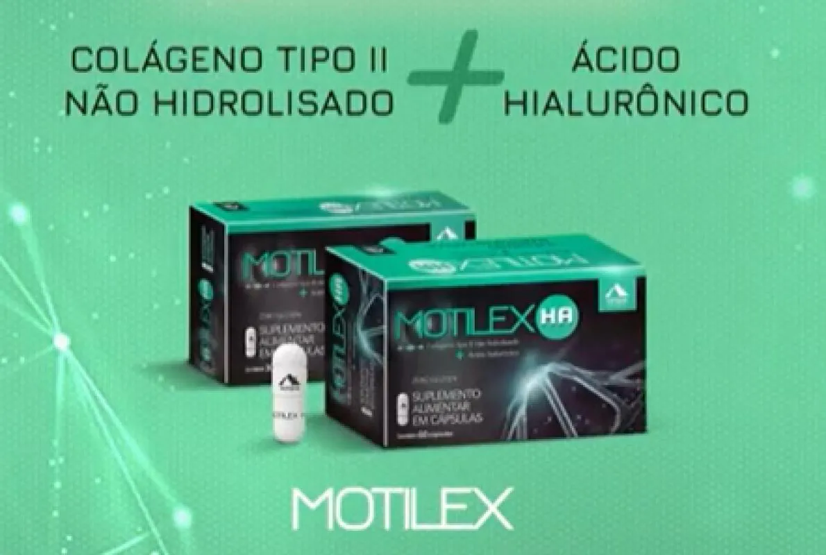 MOTILEX HA KIT C/2 CAIXAS C/60 CÁPSULAS CADA - COLÁGENO TIPO 2 + ÁCIDO HIALUIRÔNICO