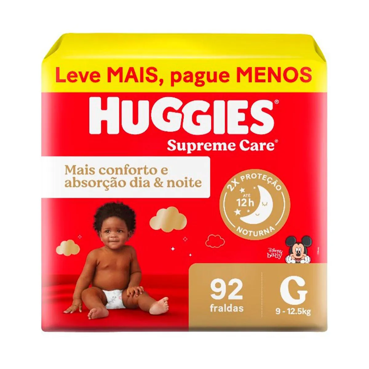  Fralda Huggies Supreme Care Max G 92 unidades