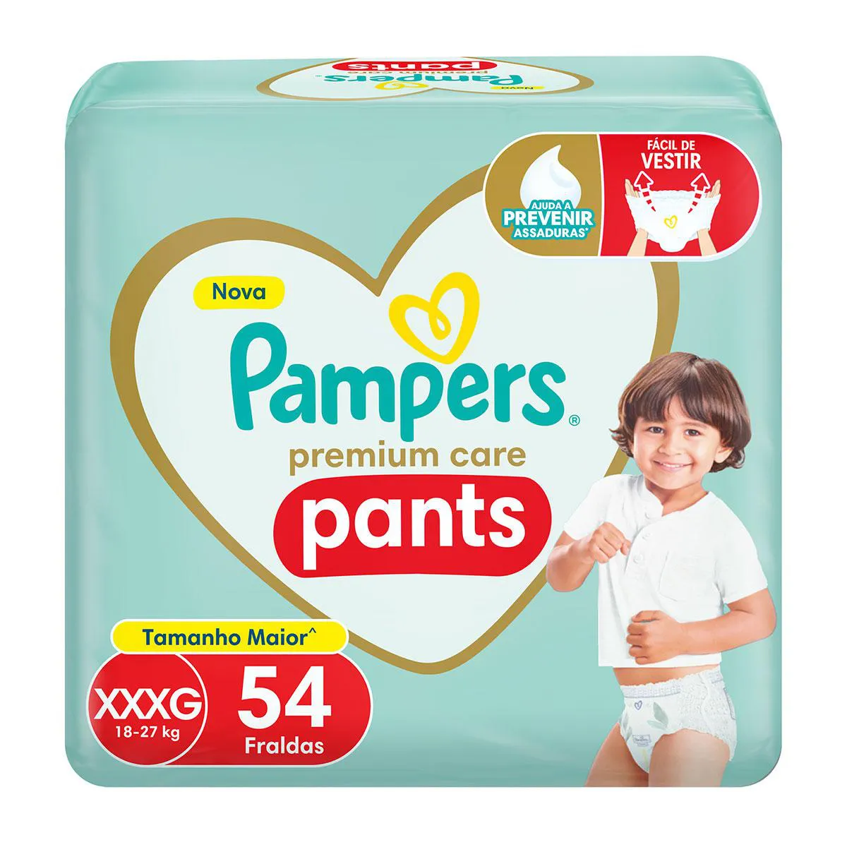 Fralda Pampers Premium Care Pants XXXG 54 unidades