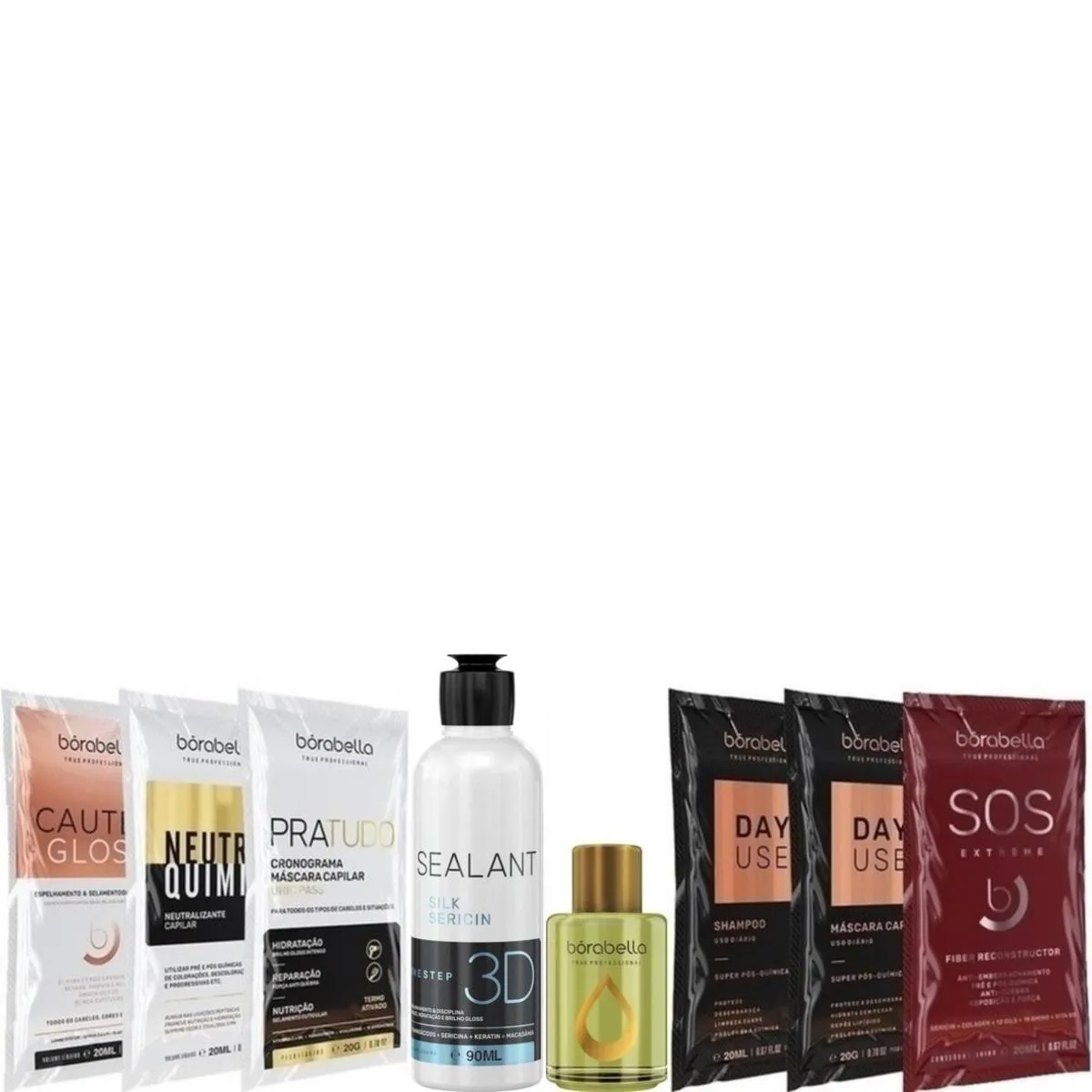 BORABELLA SELAGEM 3D 90ML + ÓLEO ARGAN 7ML + SACHêS