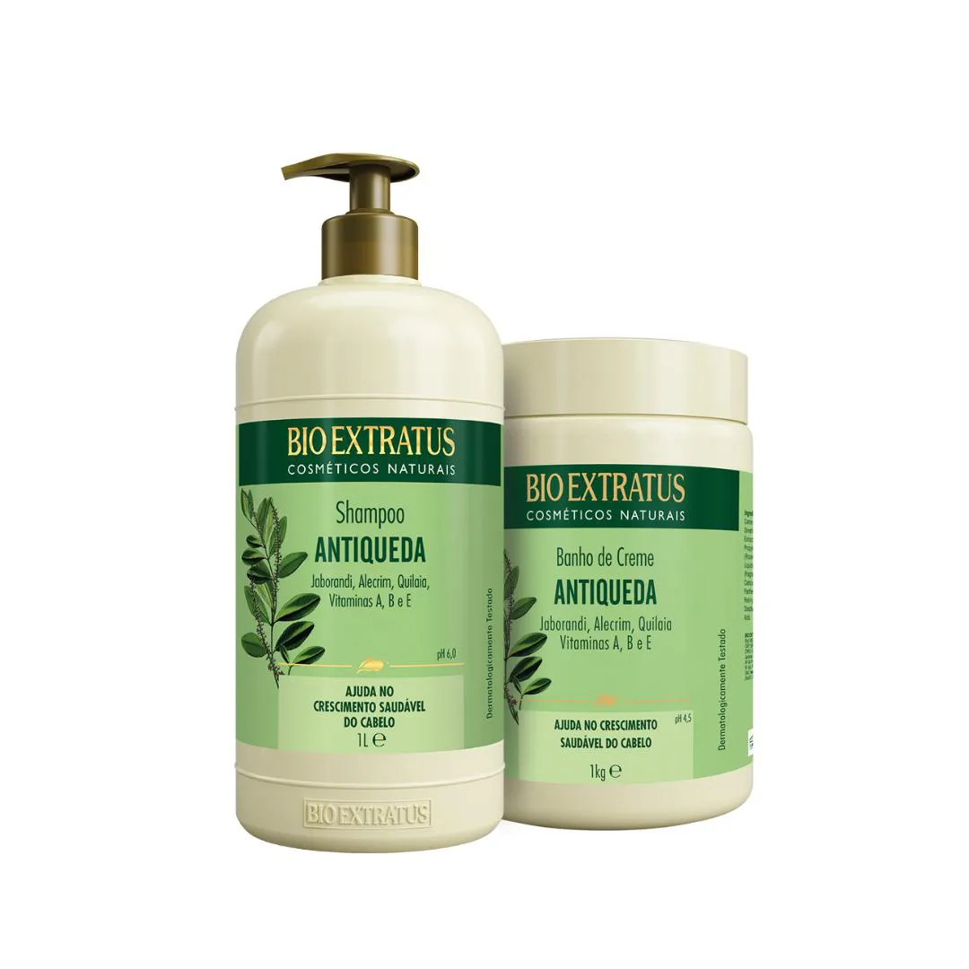 KIT BIOEXTRATUS JABORANDI SHAMPOO + BANHO DE CREME