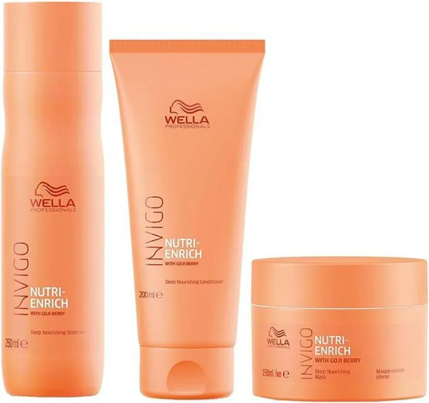 Nutri Enrich Wella - Kit Shampoo 250ml + Condicionador 200ml + Máscara 150ml