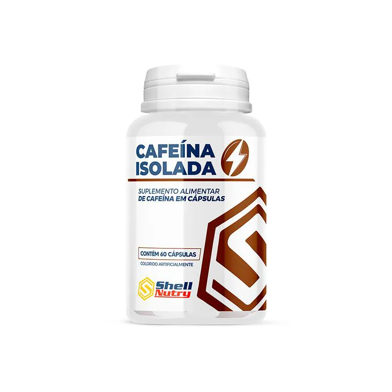 CAFEíNA ISOLADA SUPLEMENTO ALIMENTAR COM 60 CáPSULAS SHELL NUTRY