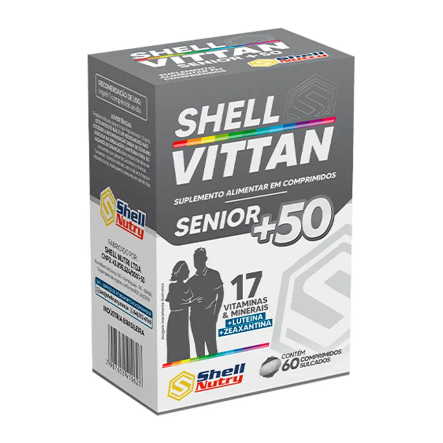 MULTIVITAMíNICO SENIOR SHELL VITTAN COM 60 CáPSULAS SHELL NUTRY