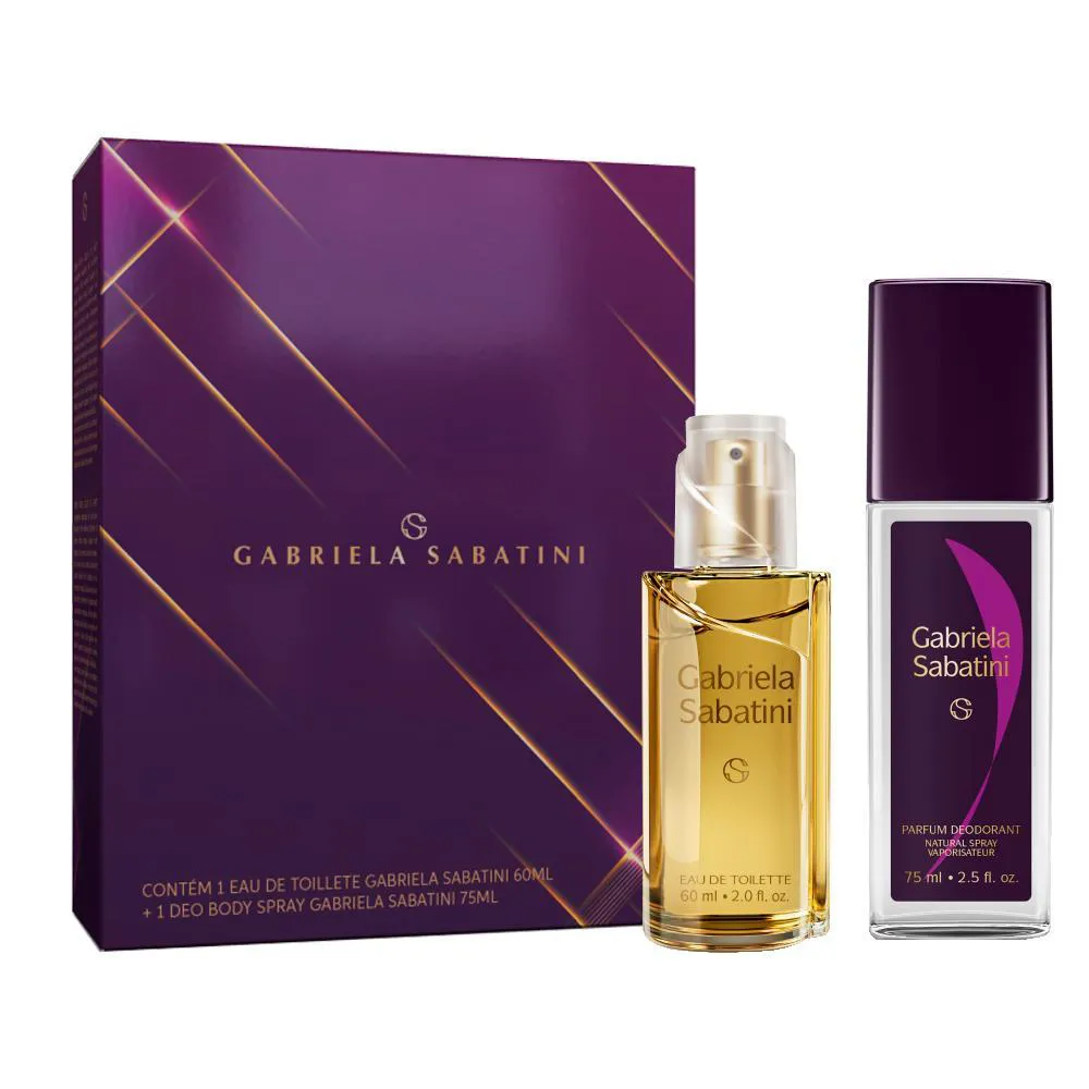KIT GABRIELA SABATINI EDT PERFUME FEMININO 60ML E BODY SPRAY DESODORANTE 75ML