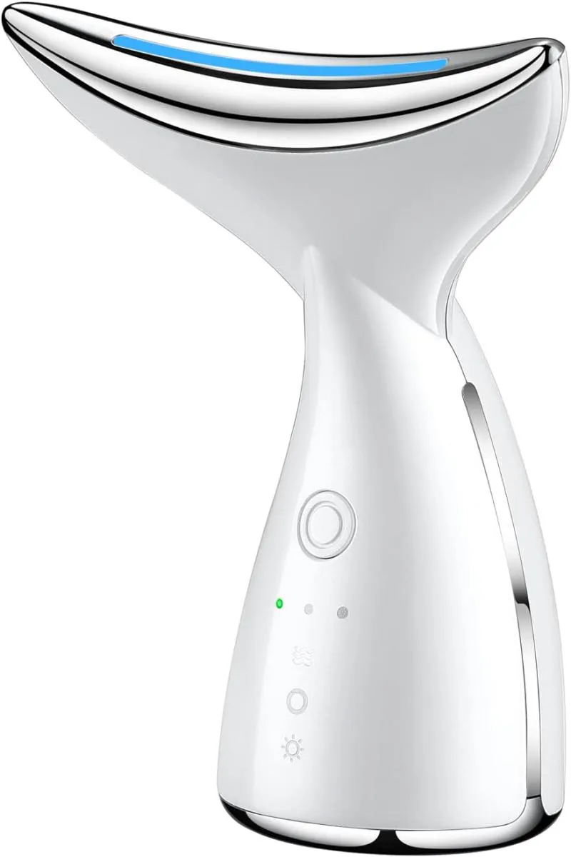 MASSAGEADOR DE PESCOçO FACIAL PARA CUIDADOS COM A PELE, ELéTRICO PARA LEVANTAMENTO DE PESCOçO PAPADA Q-2535 Branco