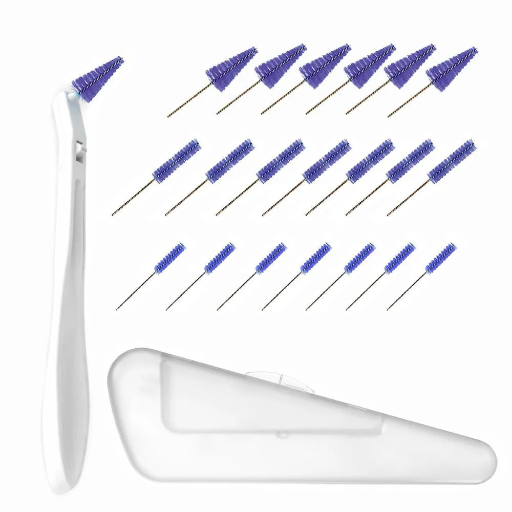 KIT ESCOVA INTERDENTAL BRANCA + REFIS P M G + ORGANIZADOR