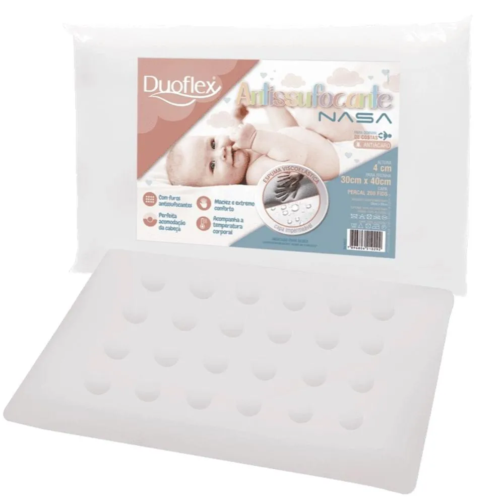 TRAVESSEIRO ANTISUFOCANTE INFANTIL NASA DUOFLEX COM CAPA IMPERMEAVEL