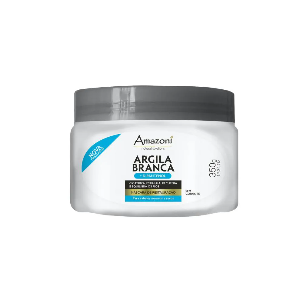 MáSCARA AMAZONí ARGILA BRANCA 350G