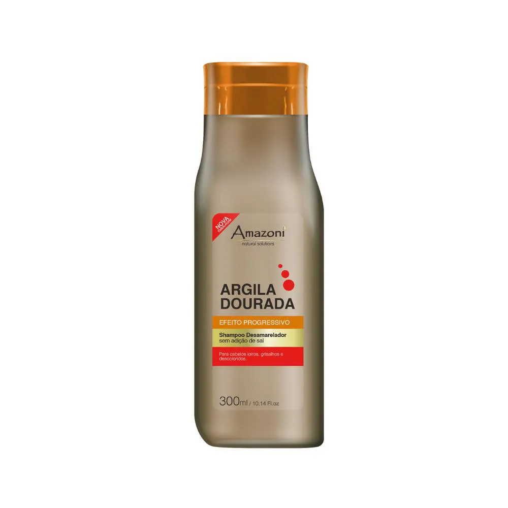 SHAMPOO AMAZONí DESAMARELADOR ARGILA DOURADA 300ML