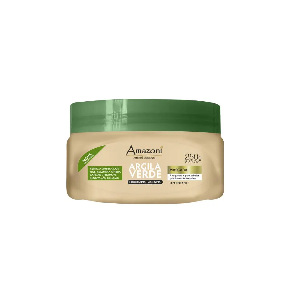 MáSCARA AMAZONí ARGILA VERDE 350G