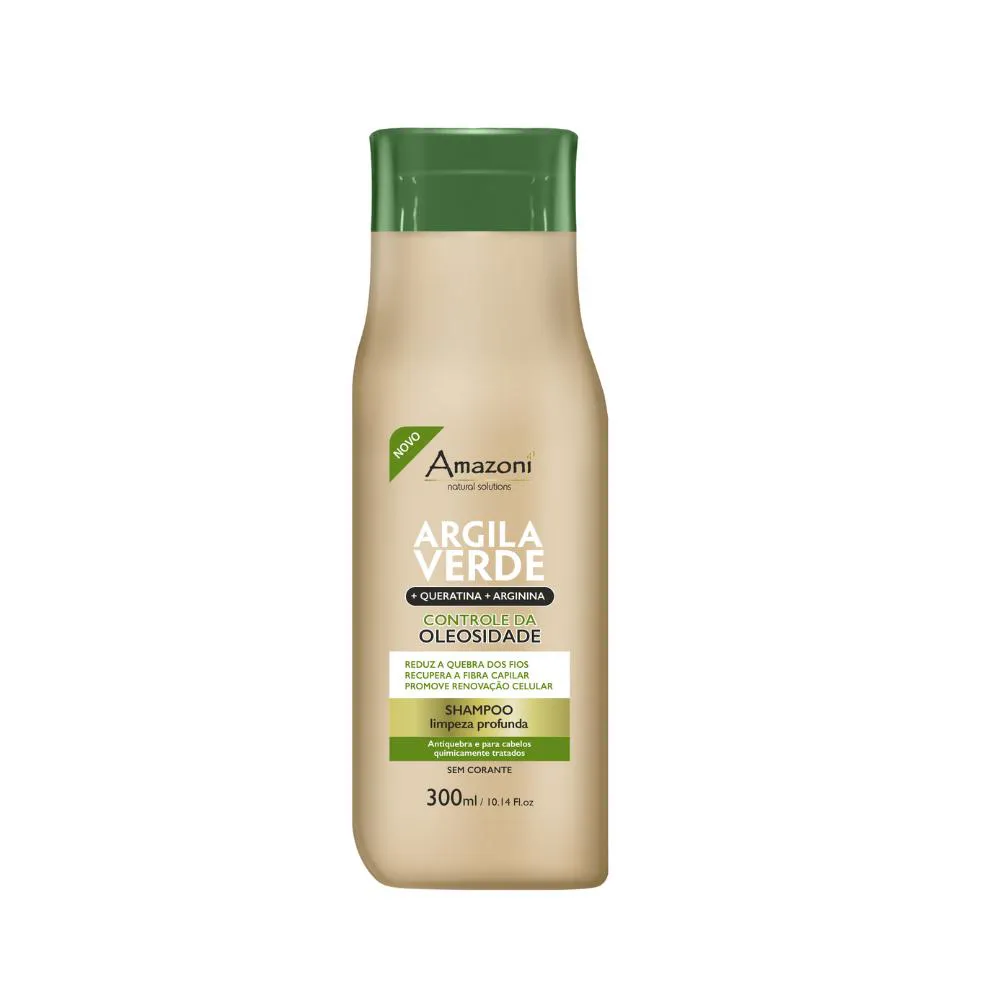 SHAMPOO AMAZONí CONTROLE DE ÓLEOS ARGILA VERDE 300ML