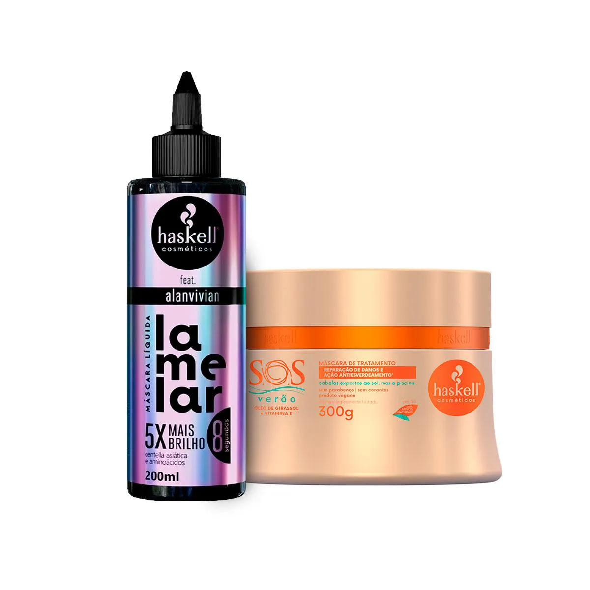 MáSCARA HASKELL LAMELAR 200ML + MáSCARA SOS VERãO 300G