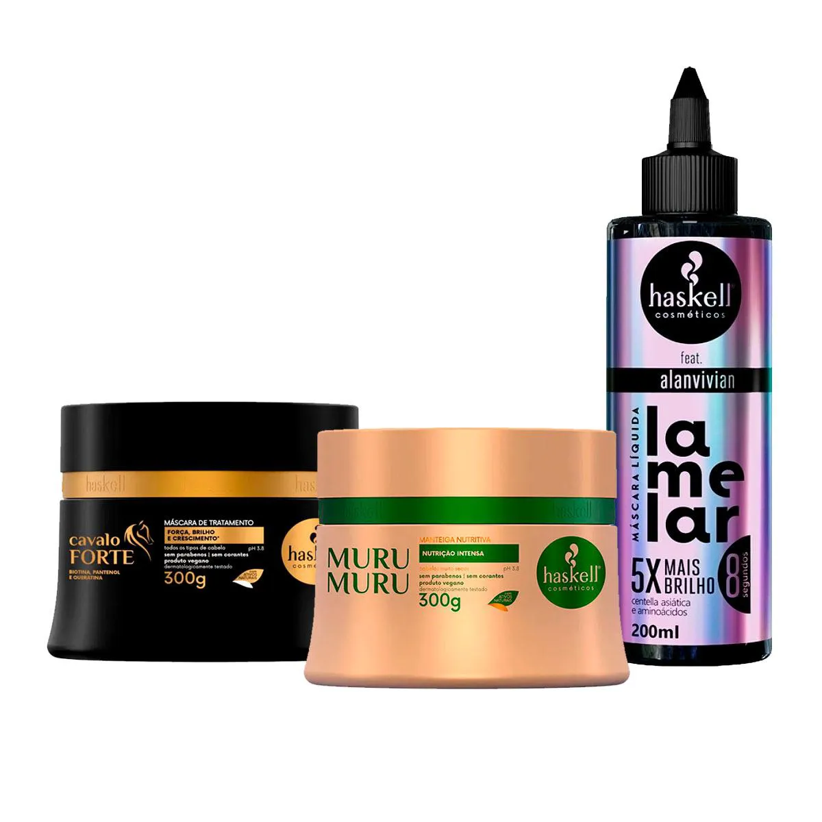 CRONOGRAMA HASKELL LAMELAR + CAVALO FORTE + MURUMURU 300G