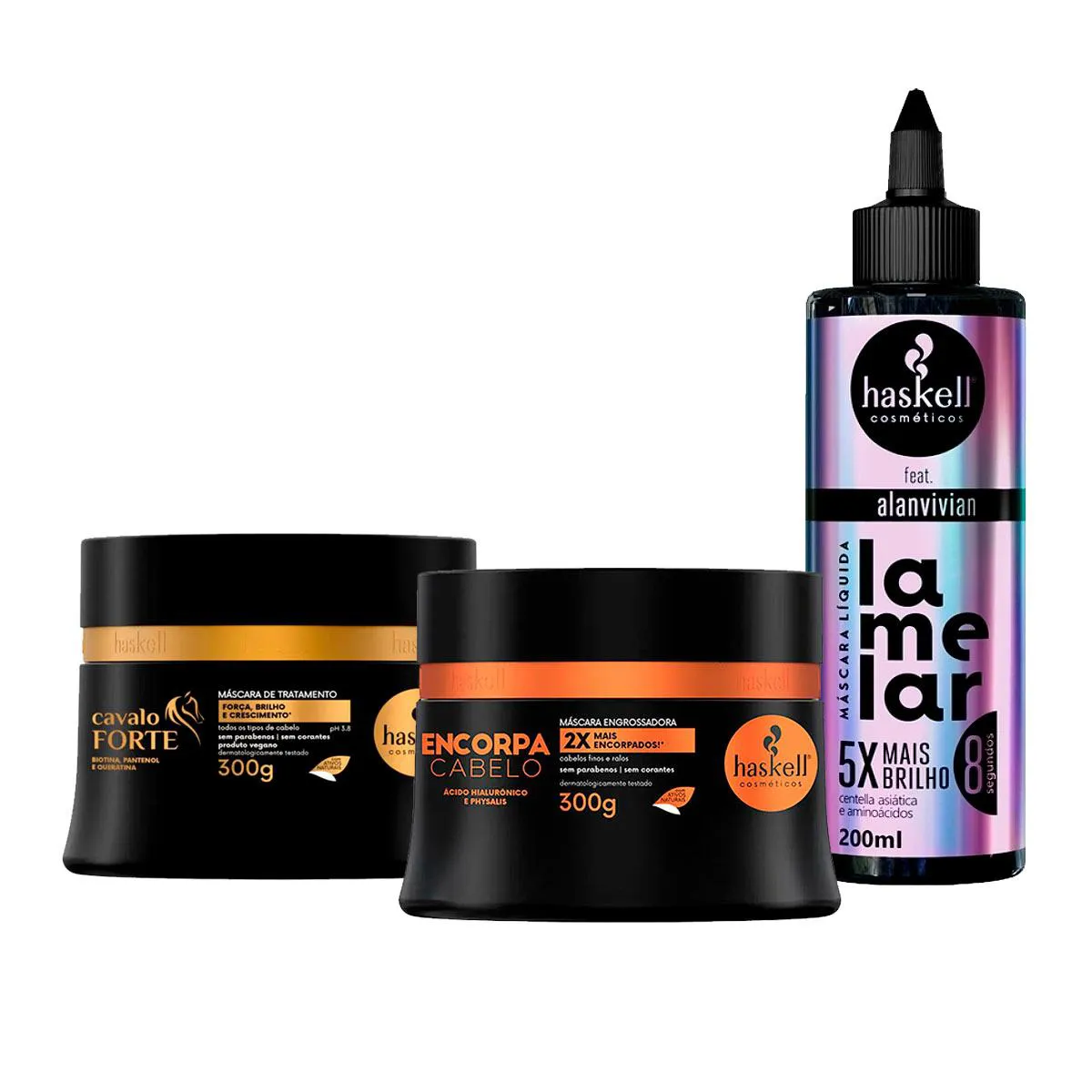 CRONOGRAMA HASKELL LAMELAR + ENCORPA FIO + CAVALO FORTE 300G