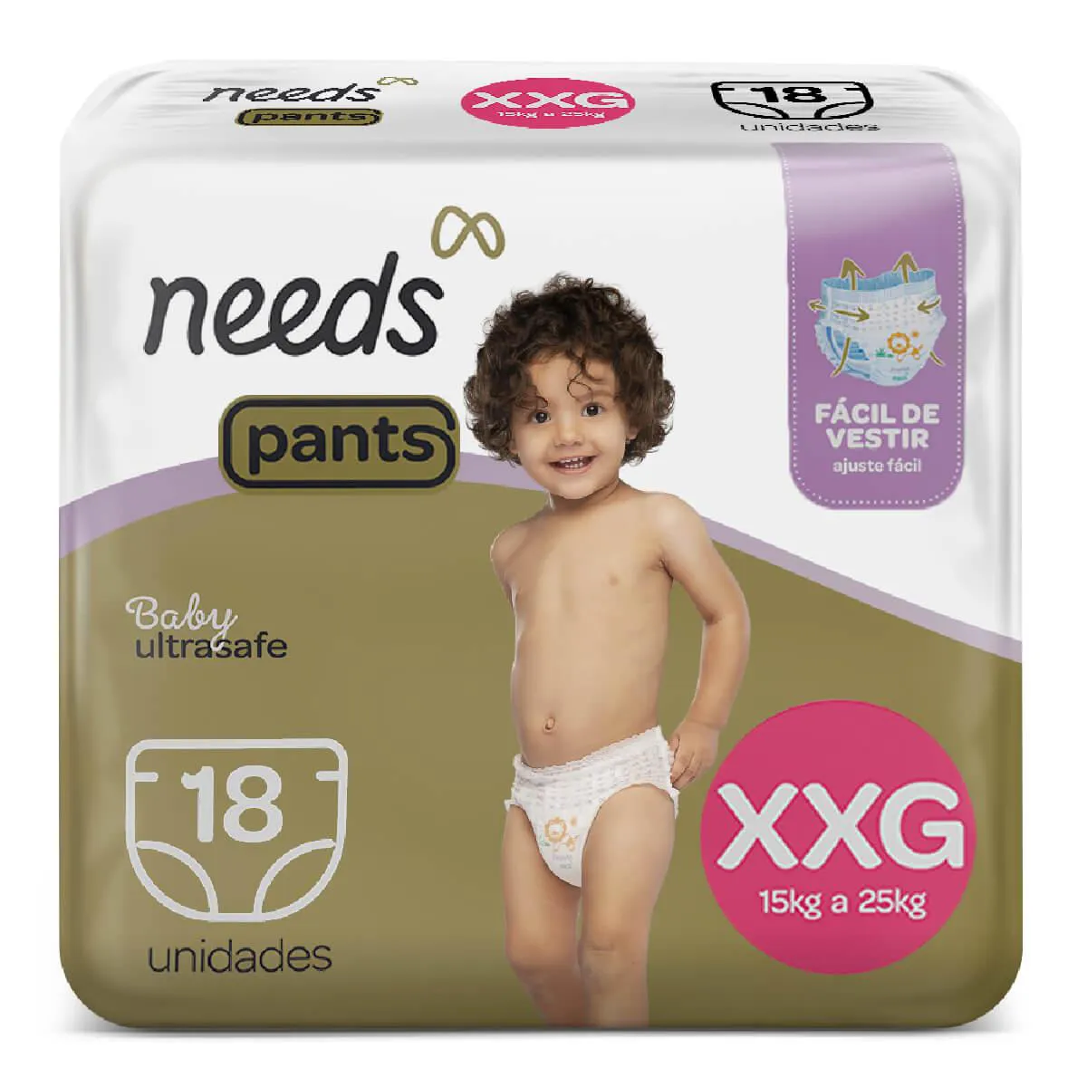 Fralda Calça Needs Baby Ultrasafe Pants XXG 18 unidades