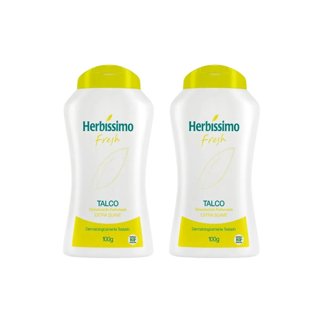 TALCO HERBISSIMO 100G FRESH - KIT C/2UN