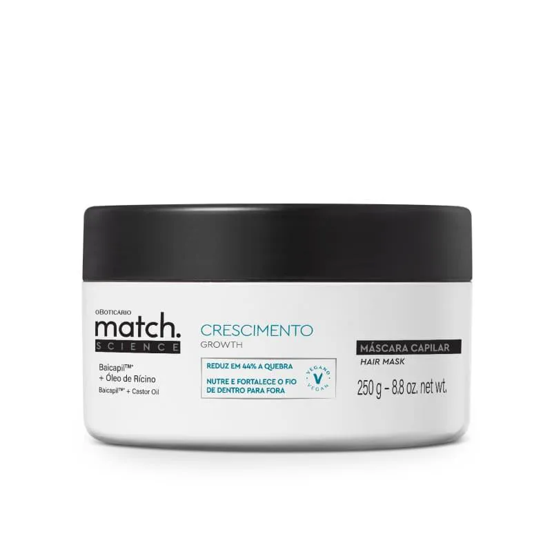 MATCH SCIENCE MASCARA CAPILAR CRESCIMENTO 250G
