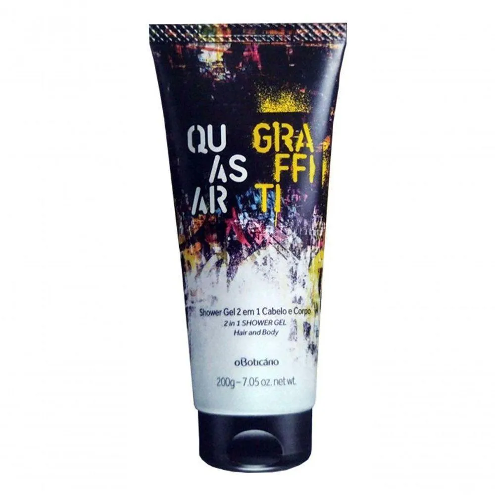 QUASAR GRAFFITI SHOWER GEL CABELO E CORPO 200G O BOTICáRIO
