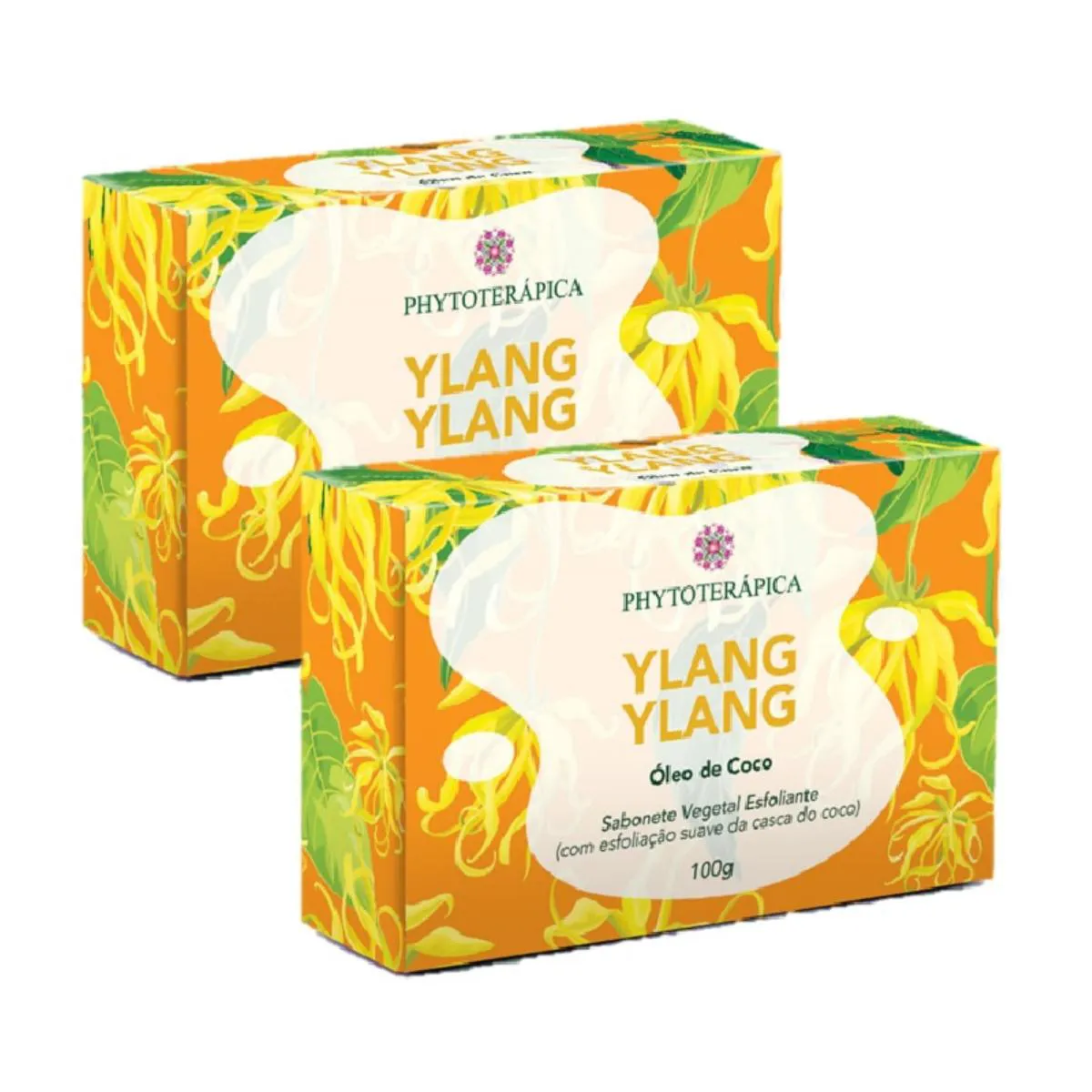 2X SABONETE ESFOLIANTE DE YLANG YLANG E COCO - PHYTOTERAPICA
