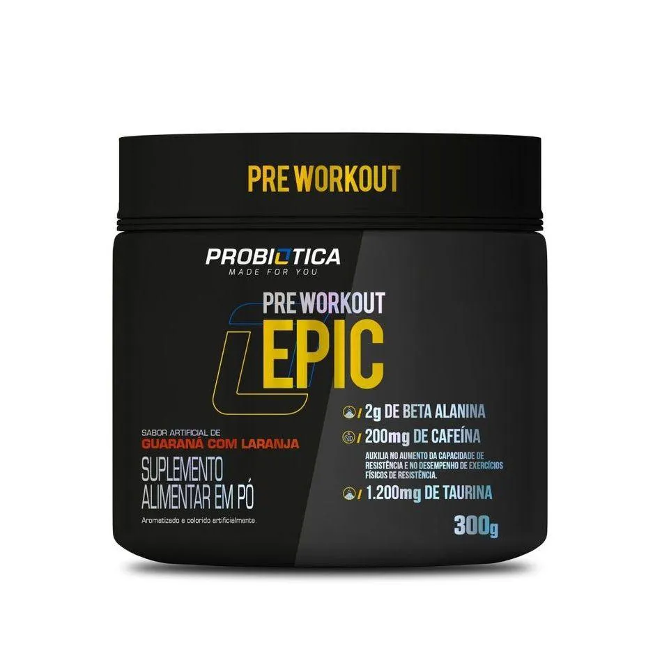 EPIC PRE WORKOUT (300G) - SABOR: GUARANá C/ LARANJA