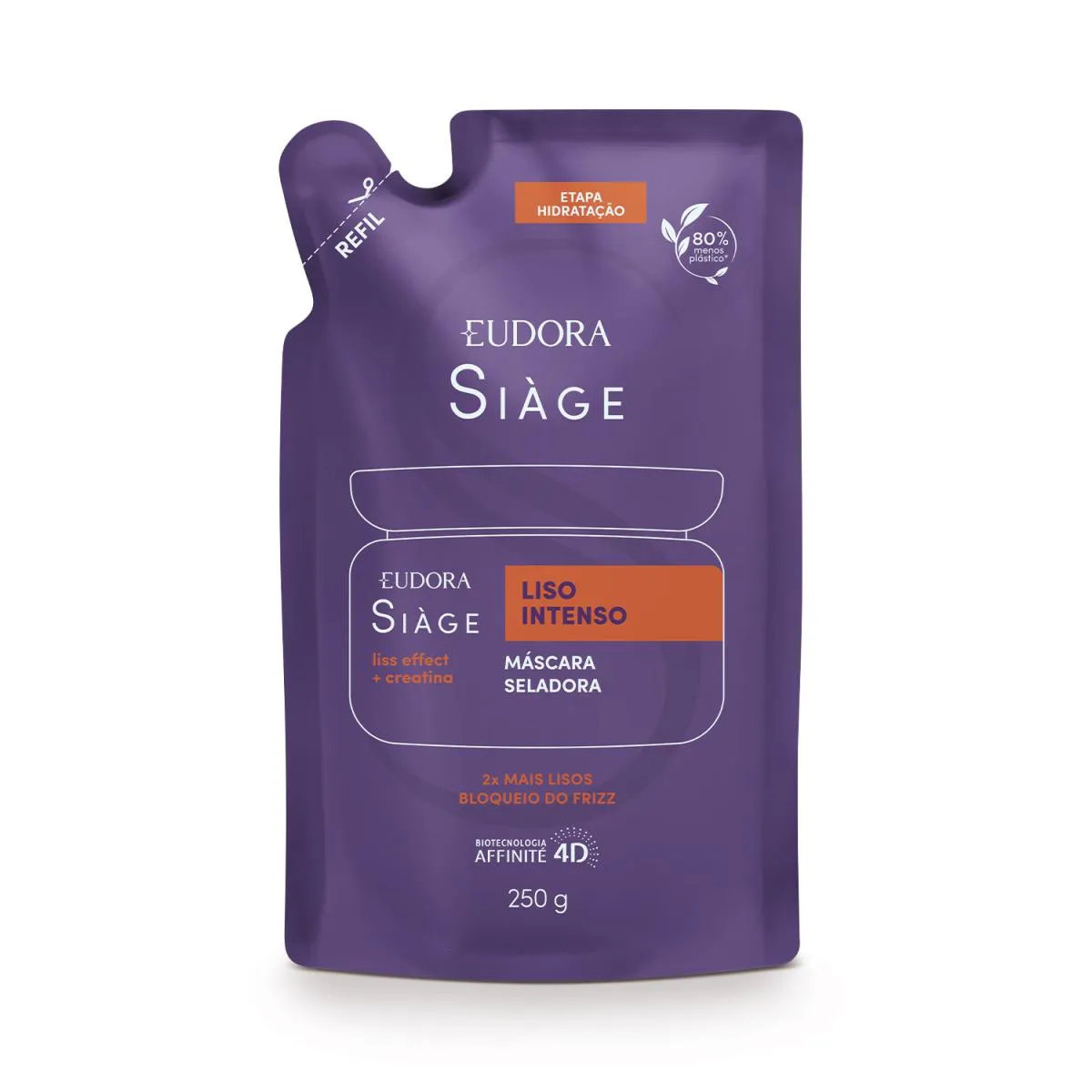 EUDORA SIàGE LISO INTENSO REFIL MáSCARA CAPILAR 250G