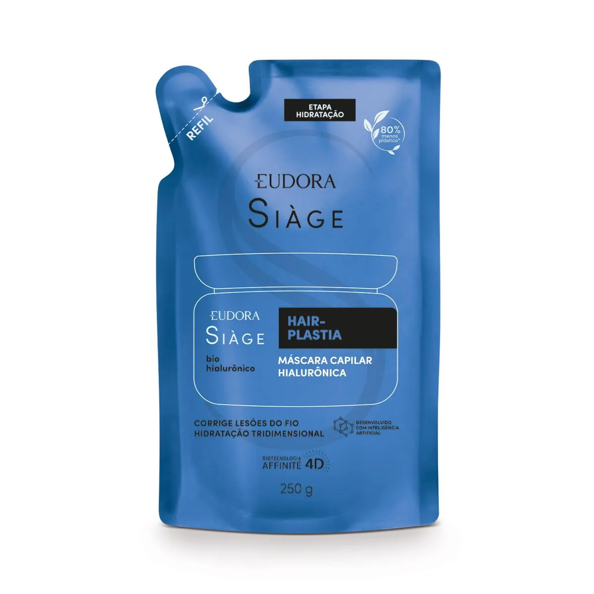 EUDORA SIàGE HAIR-PLASTIA REFIL MáSCARA CAPILAR 250G