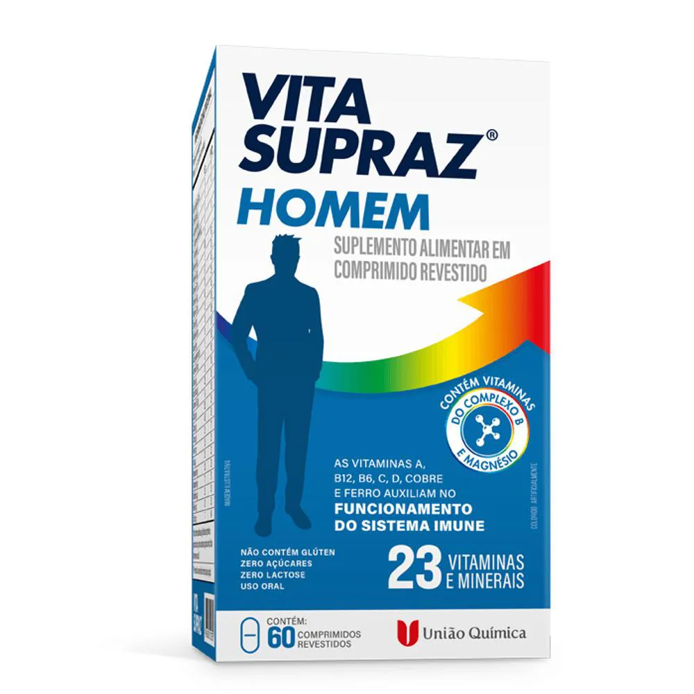 SUPLEMENTO VITA SUPRAZ HOMEM 60CPS - UNIãO QUíMICA