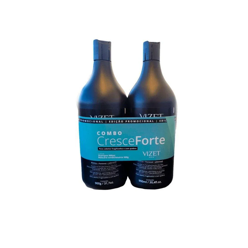 KIT VIZET CRESCE FORTE SHAMPOO + CONDICIONADOR 900ML