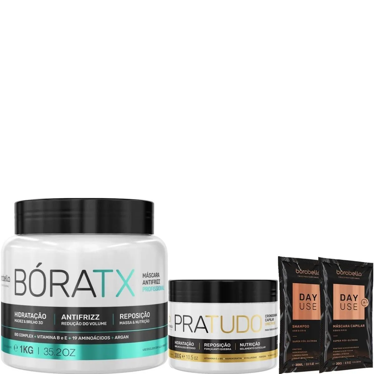 BORABELLA MáSCARA BóRATX 1KG + MáSCARA PRATUDO 300G