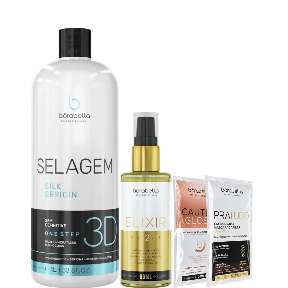 BORABELLA SELAGEM 3D 1 LITRO + ELIXIR 12 ÓLEOS 60ML