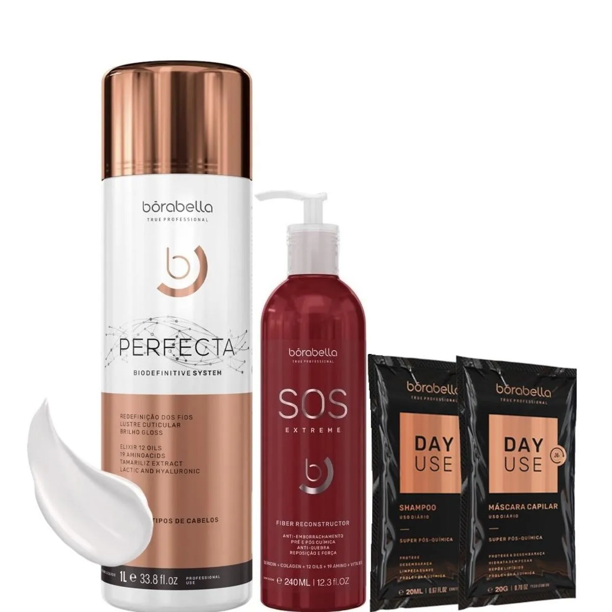 BORABELLA PERFECTA 1L + SOS RECONSTRUTOR CAPILAR 240ML