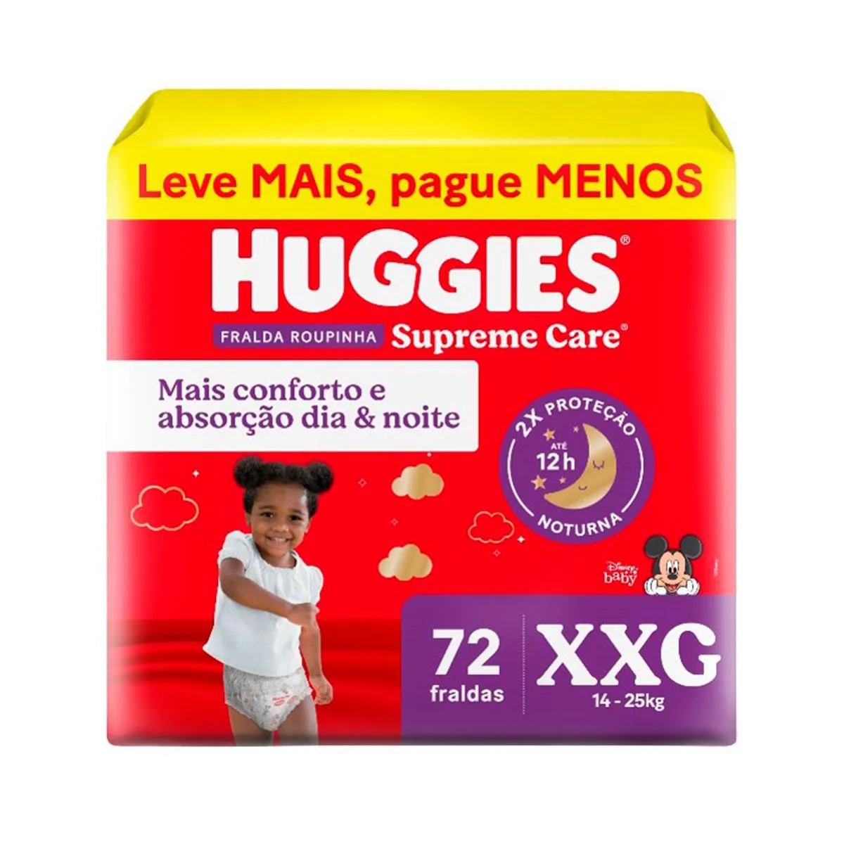 Fralda Huggies Roupinha Supreme Care XXG 72 unidades