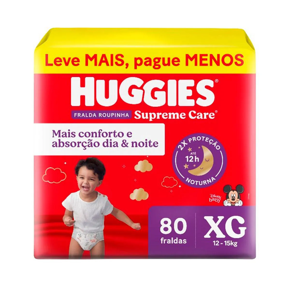 Fralda Huggies Roupinha Supreme Care XG 80 unidades