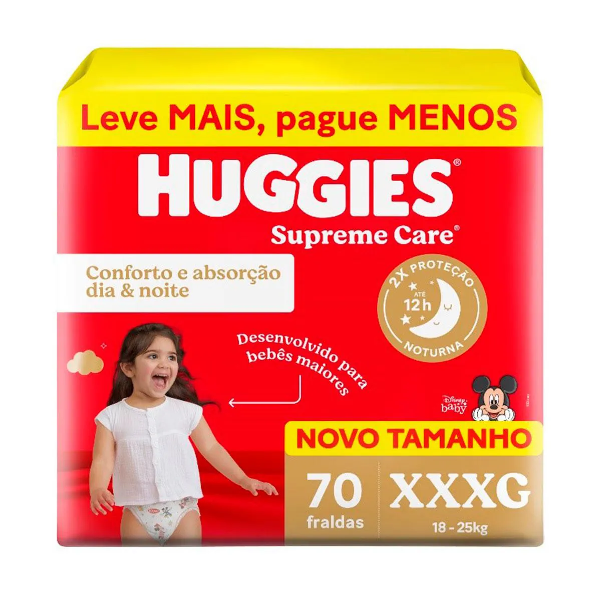Fralda Huggies Supreme Care XXXG 70 unidades