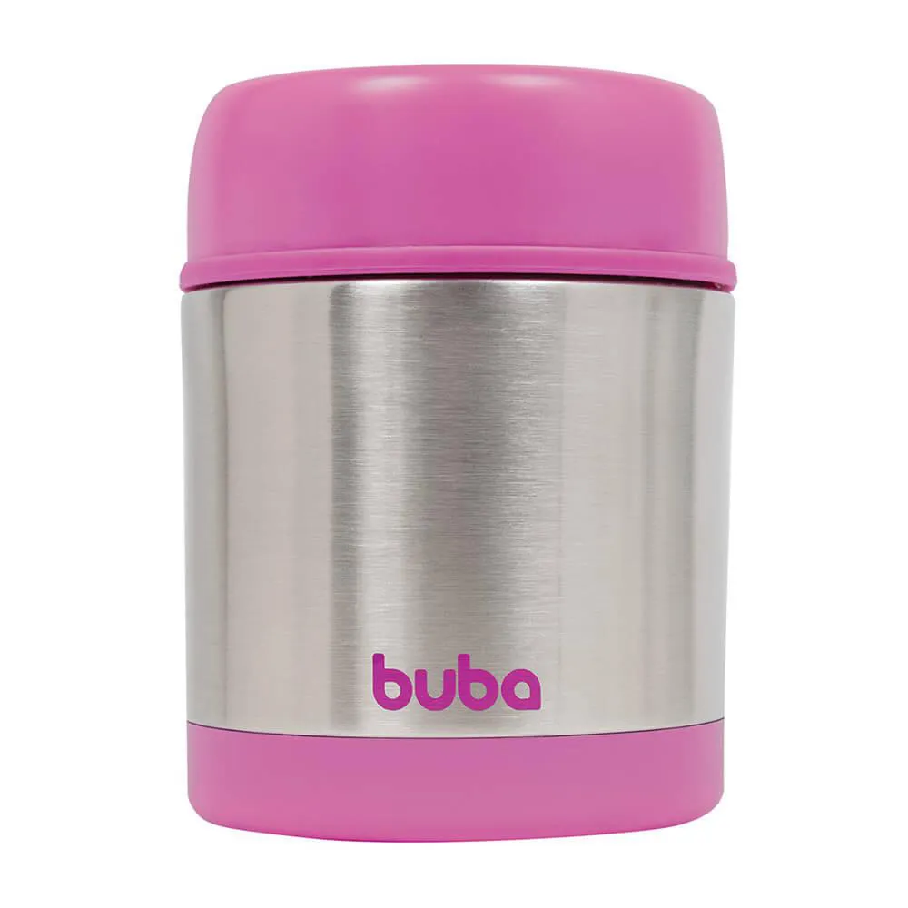 POTE TéRMICO DE AçO ROSA 350ML - BUBA