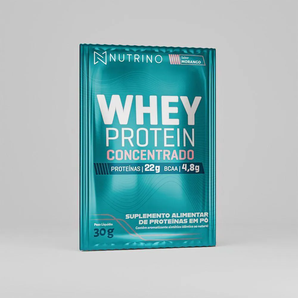 WHEY PROTEIN CONCENTRADO SACHê - 30G SABOR:MORANGO