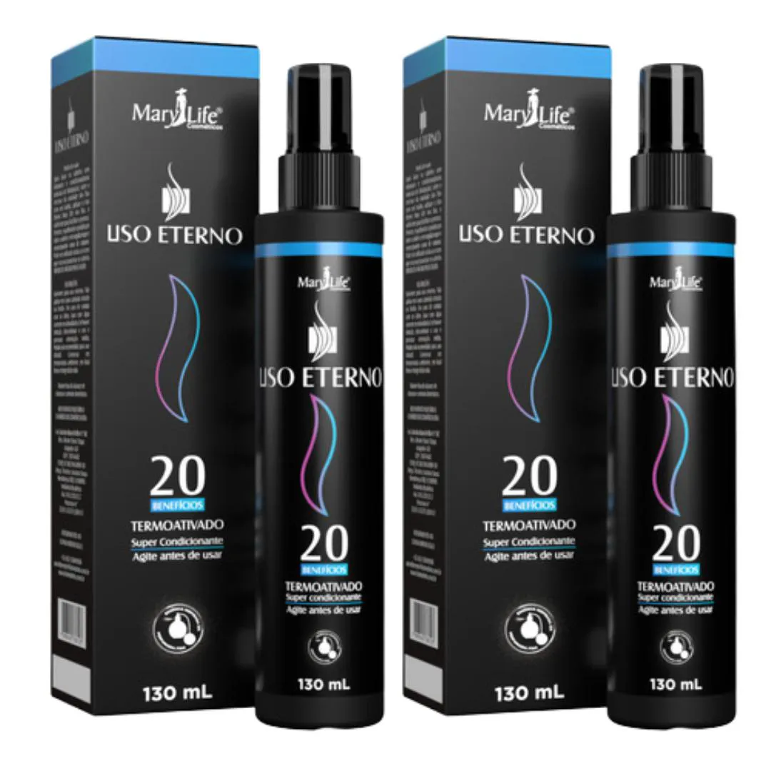KIT 2 USO ETERNO SUPER CONDICIONANTE TERMOATIVADO SPRAY 130ML MARY LIFE